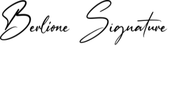 Berlione Signature Font Preview
