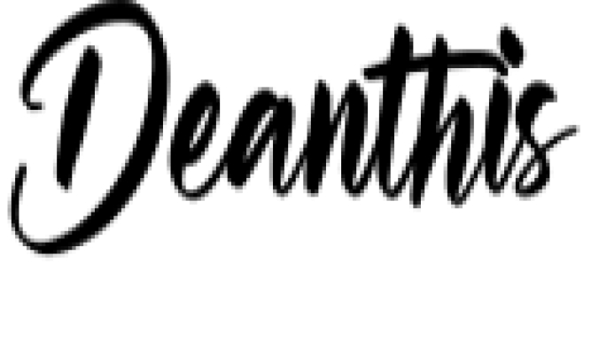 Deanthies Font Preview