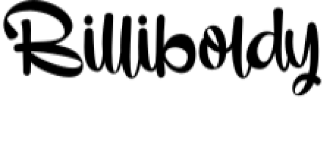 Billiboldy Font Preview