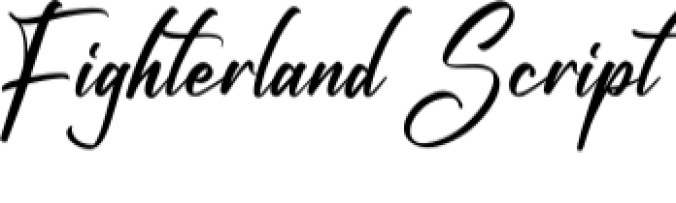 Fighterland Script Font Preview