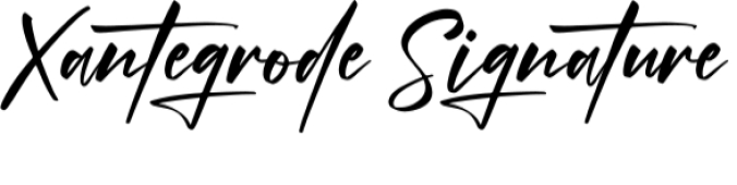 Xantegrode Signature Font Preview
