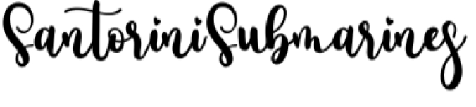 Santorini Submarines Font Preview