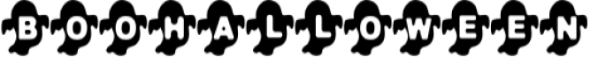 Boo Ghost Halloween Font Preview
