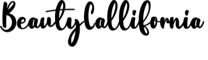 Beauty California Font Preview