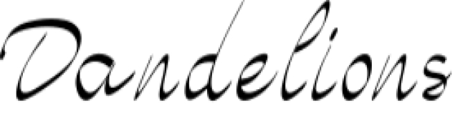 Dandelions Font Preview