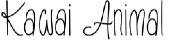Kawai Animal Font Preview