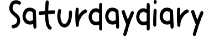 Saturday Diary Font Preview