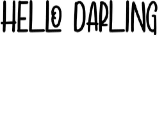 Hello Darling Font Preview