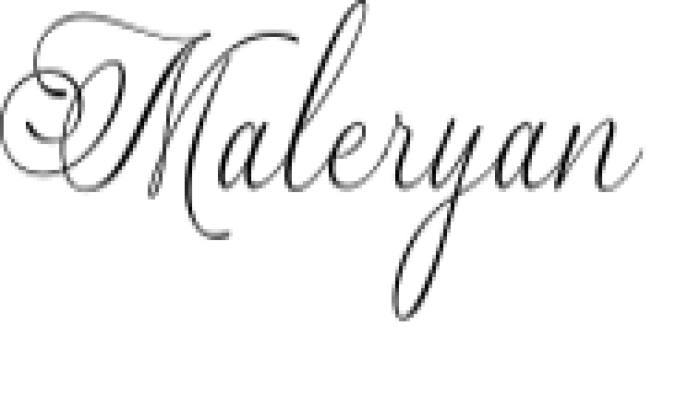 Maleryan Script Font Preview