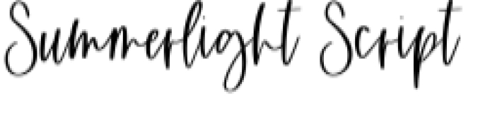 Summerlight Script Font Preview