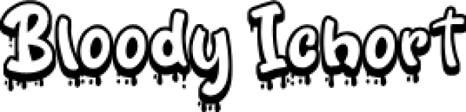 Bloody Ichor Extrude Font Preview