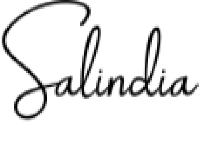 Salindia Font Preview