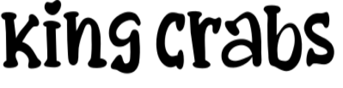King Crabs Font Preview