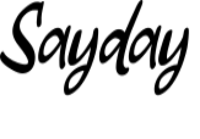 Sayday Font Preview