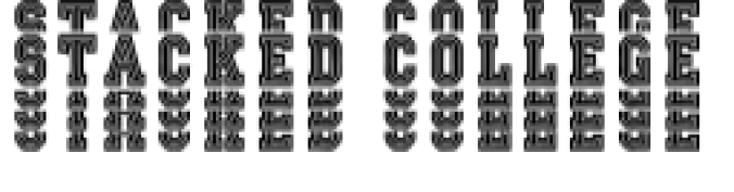 Stacked College Font Preview