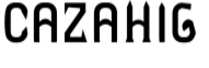 Cazahig Font Preview