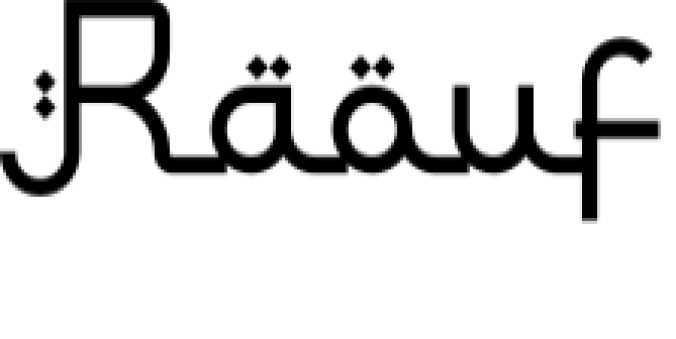 Raouf Font Preview