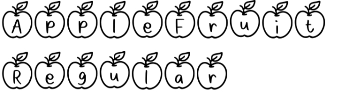 Apple Fruit Font Preview
