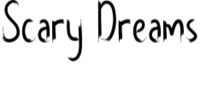 Scary Dreams Font Preview