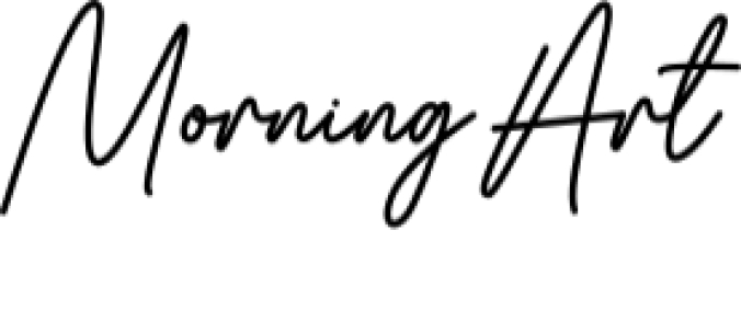 Morning Art Font Preview