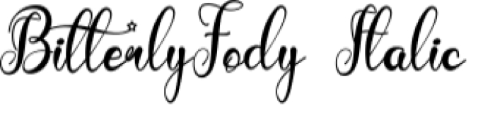 Bitterly Fody Font Preview