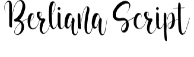 Berliana Script Font Preview