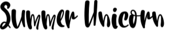 Summer Unicorn Font Preview