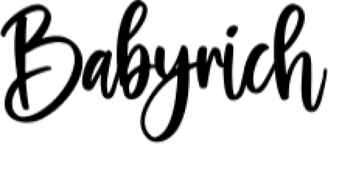 Babyrich Font Preview