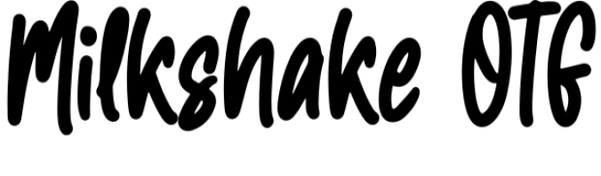 Milkshake Font Preview