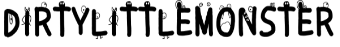 Dirty Little Monster Font Preview