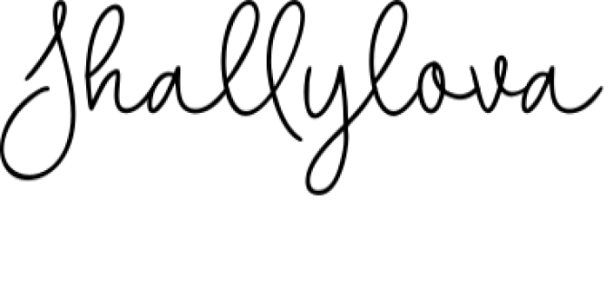 Shallylova Font Preview