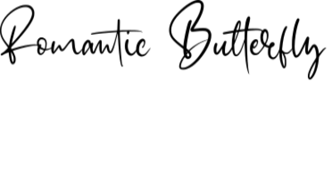 Romantic Butterfly Font Preview
