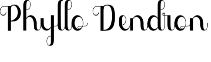 Phyllo Dendron Font Preview