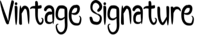 Vintage Signature Font Preview
