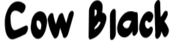 Cow Black Font Preview