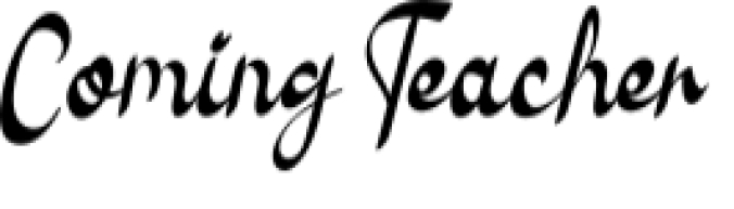 Coming Teacher Font Preview