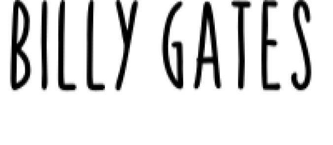 Billy Gates Font Preview