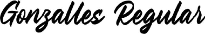 Gonzalles Regular Font Preview