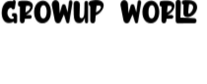Growup World Font Preview