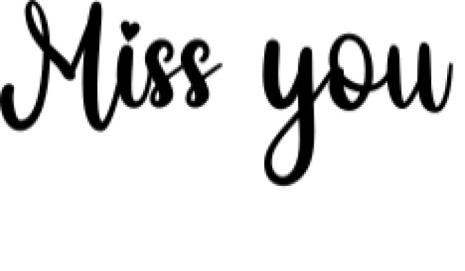 Miss You Font Preview