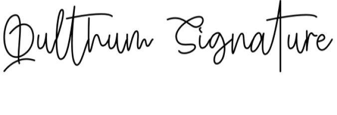 Qulthum Signature Font Preview