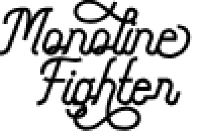 Monoline Fighter Font Preview