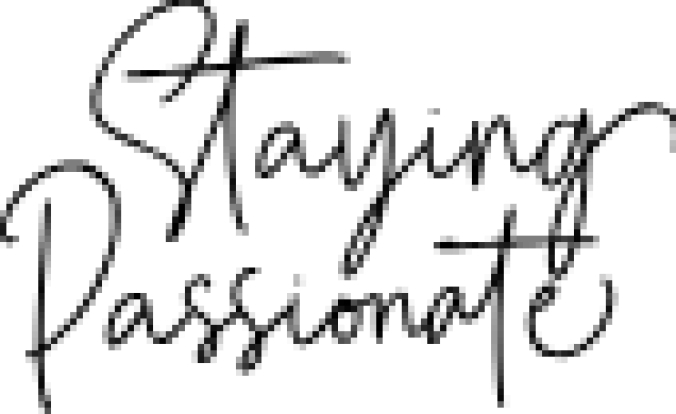 Staying Passionate Font Preview