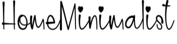 Home Minimalist Font Preview