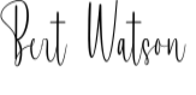 Bert Watson Font Preview