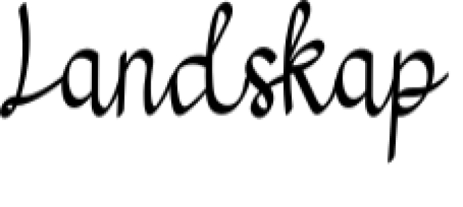 Landskap Font Preview