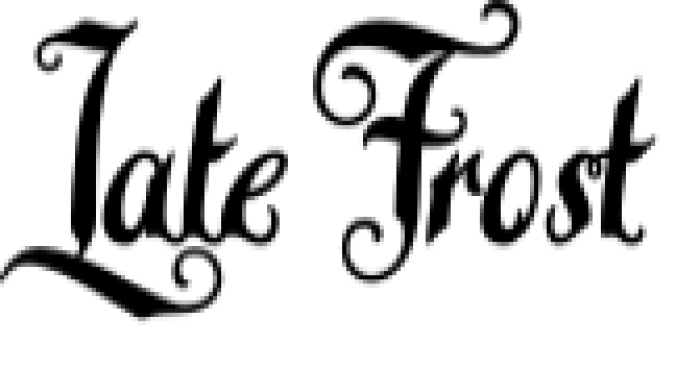 Late Frost Font Preview
