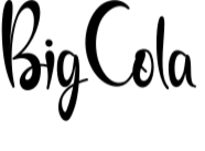 Big Cola Font Preview