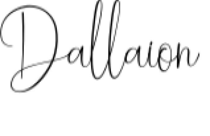 Dallaion Font Preview
