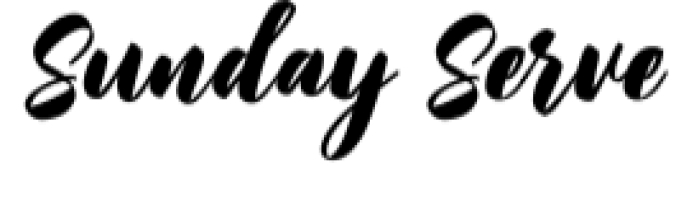 Sunday Serve Font Preview